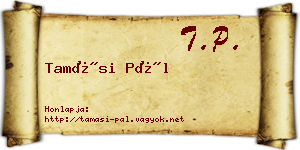 Tamási Pál névjegykártya