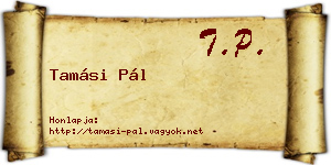 Tamási Pál névjegykártya